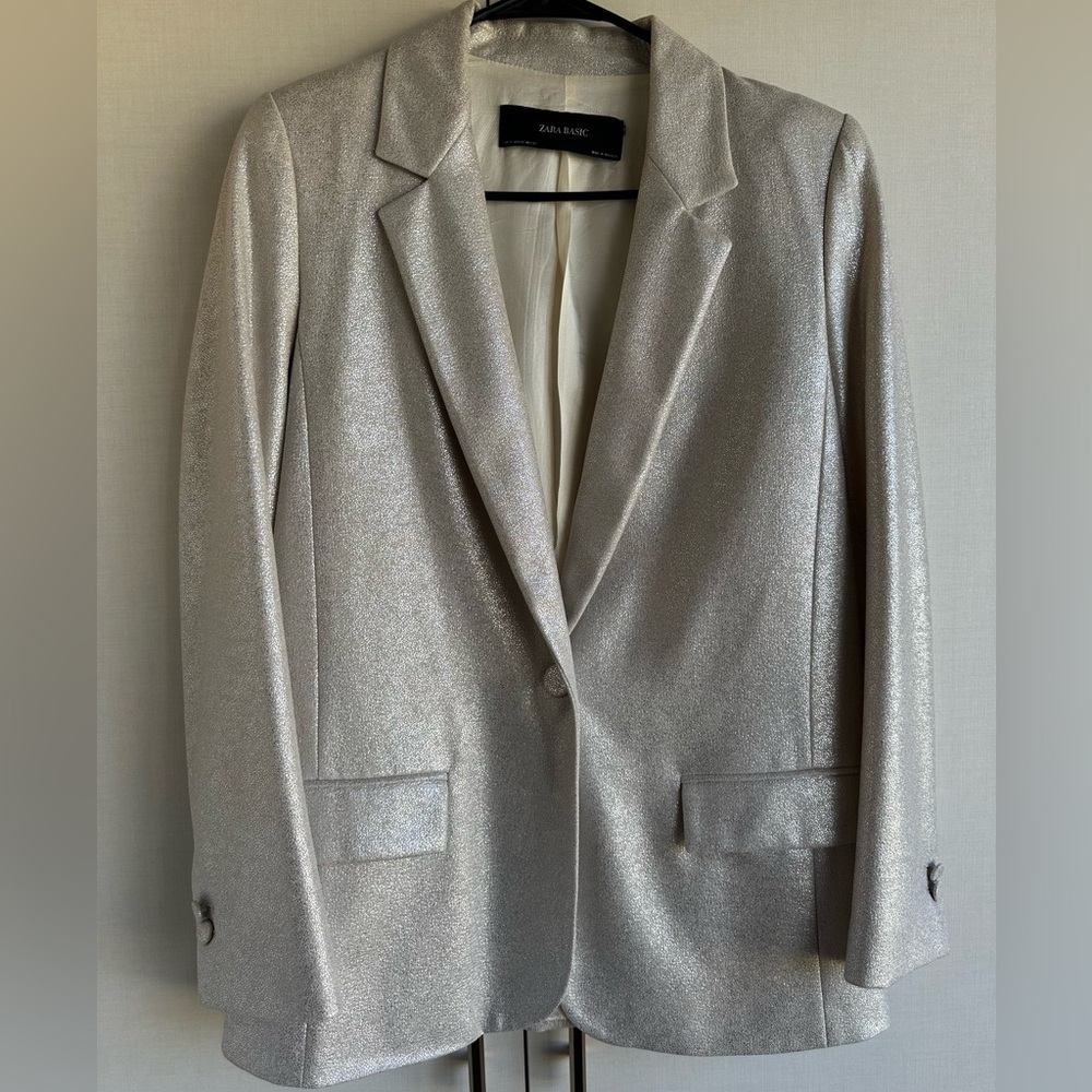 Zara metallic blazer
